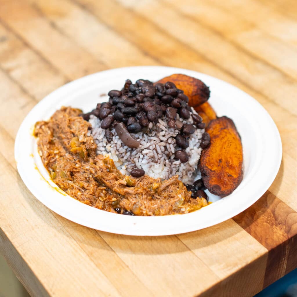 Maduros and rice and beans from Pablo's Havana Café