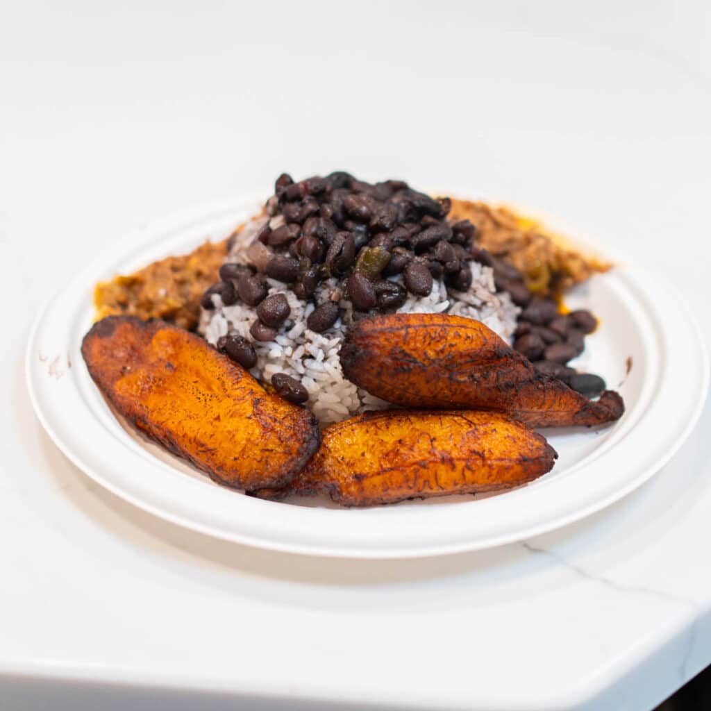 Maduros and rice and beans from Pablo's Havana Café