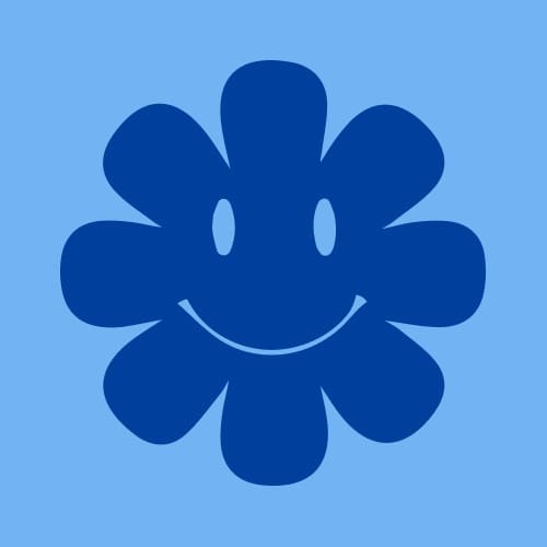 A smiling flower icon