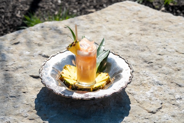 Queen Lili tropical spring cocktail at The Little Grand Market in Columbus