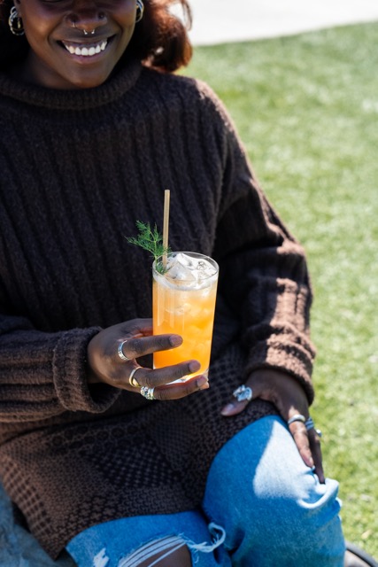 Sophia Jex seasonal cocktail at The Little Grand Market in Columbus