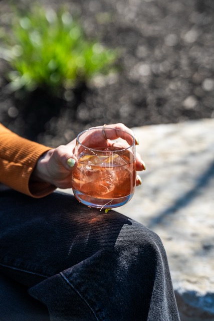 Strawberry Rosebud spring cocktail at The Little Grand Market